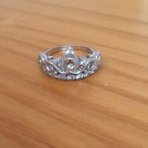 Silver princess ring